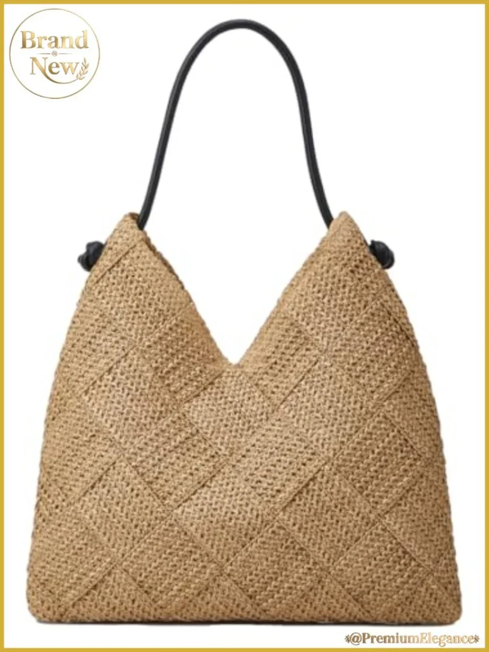 Woven Straw Hobo Bag Women Beach Tote Shoulder Purse Large Capacity Travel